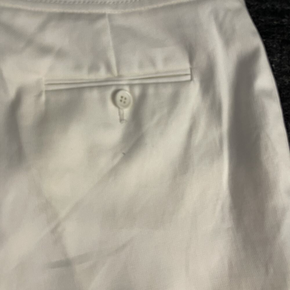 Ann Taylor Women’s White Lined Straight Dress Cotton Pants Twill - Picture 7 of 16